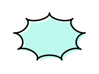 版ズレのかわいい爆発の吹き出し