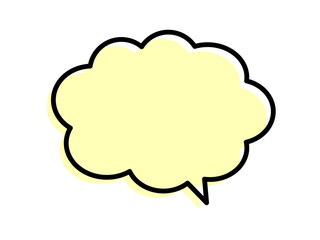 版ズレのかわいい雲の吹き出し