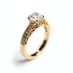 Celebrate Everlasting Love with Cathedral Arch Gold Engagement Ring Boasting Exquisite Style and Romantic Elegance