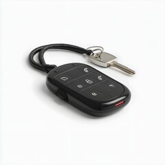 Wireless Charging Car Key Pad On White Background Combines Futuristic Convenience With Streamlined Automotive Tech Integration