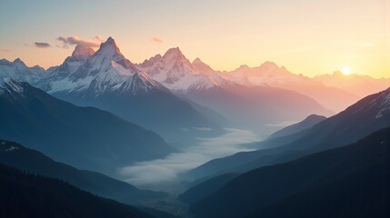 Serene Summit: Sunrise Bliss