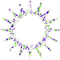 ステンドグラス風吹き出し　三角形模様　ギザギザした形