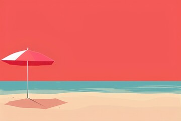 beach with umbrella