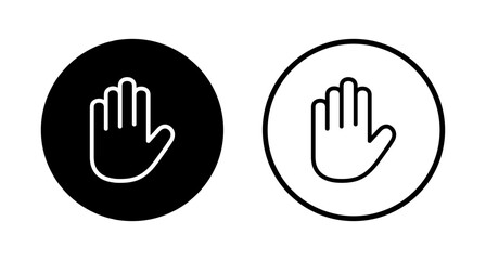 Fototapeta premium Hand icon logo design. hand sign and symbol. palm