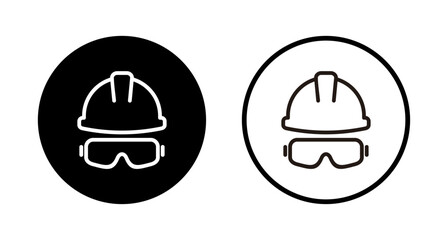 Helmet icon logo design. Motorcycle helmet sign and symbol. Construction helmet icon. Safety helmet