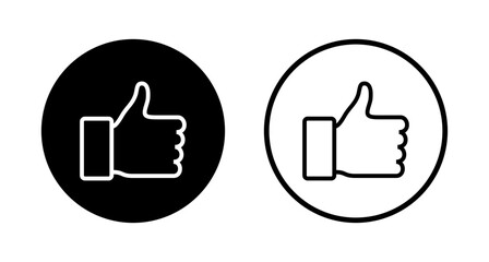 Obraz premium Like icon logo design. Thumbs up sign and symbol. Hand like