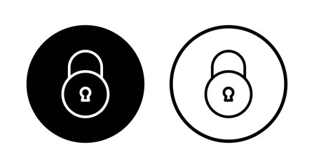 Lock icon logo design. Padlock sign and symbol. Encryption icon. Security symbol