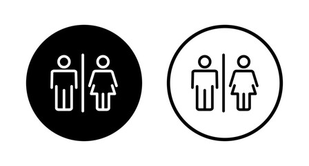 Toilet icon logo design. Girls and boys restrooms sign and symbol. bathroom sign. wc, lavatory