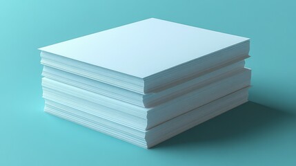 Stack of light blue papers
