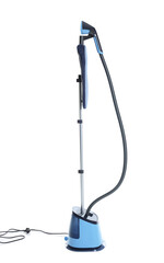 One modern upright steamer isolated on white