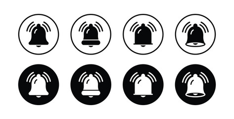 Notification bell icon set. bell icon vector illustration