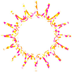 ステンドグラス風吹き出し　三角形模様　ギザギザした形