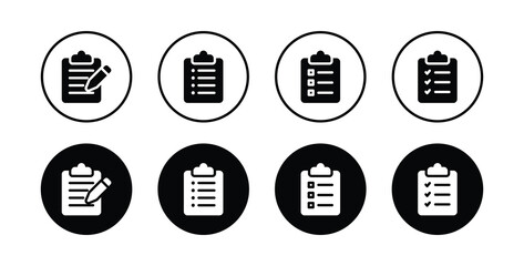 Clipboard icon set vector illustration