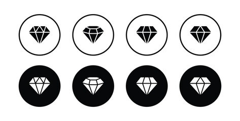 diamonds icon set. diamond collection icon vector illustration