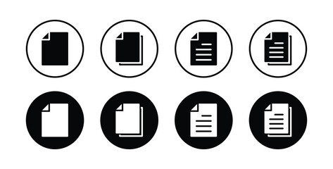 Document icon set vector illustration for website