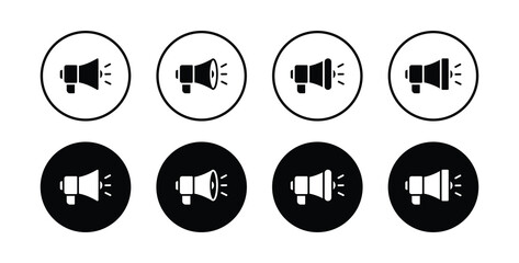 Megaphone icon set vector illustration
