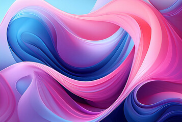 Fototapeta premium Fondo de escritorio abstracto con formas traslucidas y fluidas con tonos vibrantes
