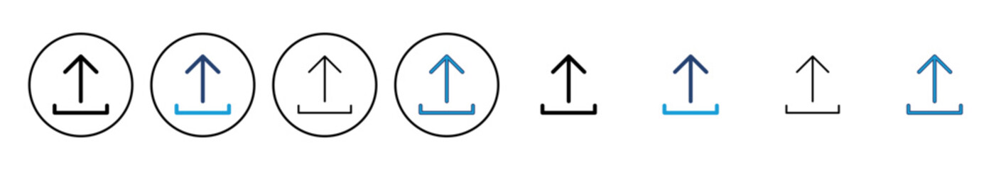 Upload icon vector. load data symbol