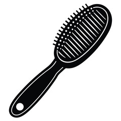 isolated pet hairbrush on white background 