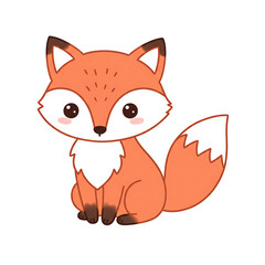Obraz premium red fox cartoon
