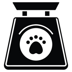 isolated pet weight scale on white background 