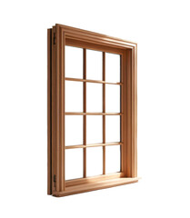 Obraz premium Ventana. Marco de ventana de madera. Aislado sobre fondo transparente. PNG.