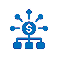 blue dolar budget icon