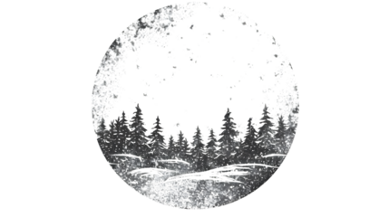 Winter Day Grainy Textured Icon Overlay Watermark Image Usage