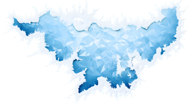 Detailed Winter South America Vector Geographic Map for Professional Usage