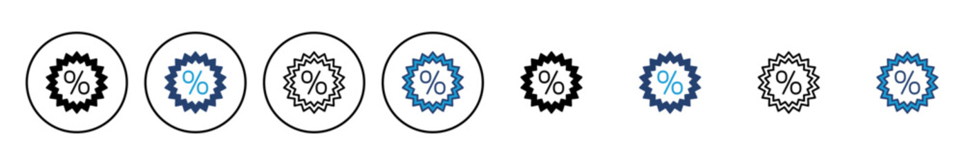 Discount icon vector. Discount tag icon.