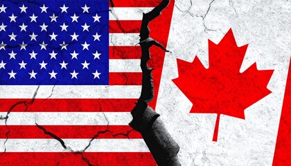 american and canada flag 