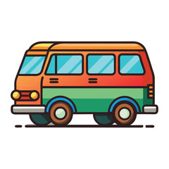 Minibus icon isolated on white background