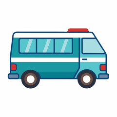 Minibus icon isolated on white background