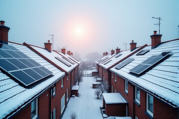 a photo of solar panels on house roof.