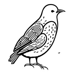 Elegant monochrome bird sketch capturing nature's delicate beauty and simplicity