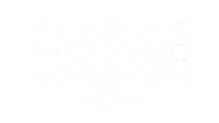 Obraz premium Professional Transmission Gears Rotation Icon with Bonus Tools for Mechanic Work