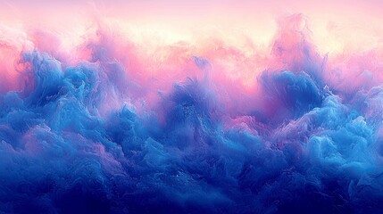 Abstract Dreamlike Texture: Blue, Pink, and Purple Waves