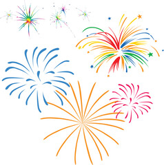 Colorful Fireworks Vector Art Collection &ndash; Icons, Graphics, and Clipart Set for Celebrations 3