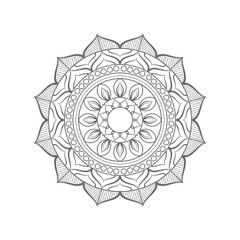 Geometric ornamental mandalas, art isolated on a white background. Various design elements that relate to meditation, yoga, banners, henna, invitations, cover pages, and mandalas. Simple mandala art.