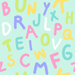 Letter Pattern, Seamless Alphabet Texture