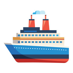 Ocean liner icon isolated on white background