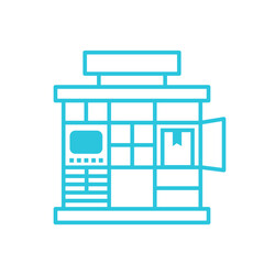 Public Parcel Locker Icon. Isolated on white background. From blue icon set.