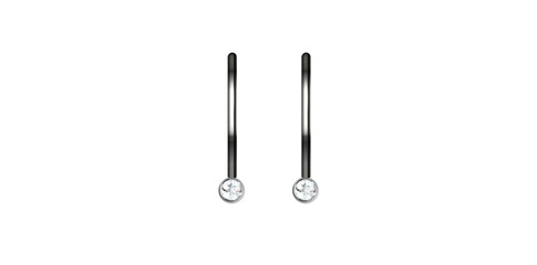 Awesome White Stone Earrings Vector Illustration.	