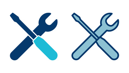 Repair icon vector isolated on white background. Wrench and screwdriver icon. settings vector icon. Maintenance. tools