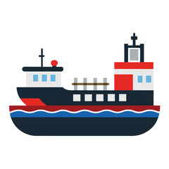 Oil tanker icon on white background