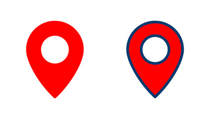 Pin icon vector isolated on white background. Location icon. Map pointer icon. Point. Locator. Address
