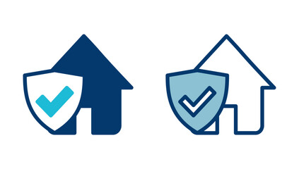 House insurance icon vector isolated on white background. house protection icon.