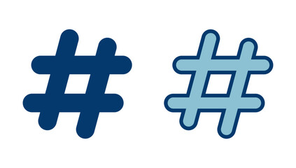 Obraz premium Hashtag icon vector isolated on white background. hashtag vector icon