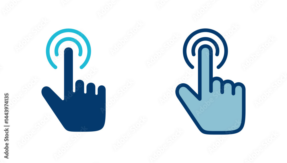 Aufkleber hand click icon vector isolated on white background. pointer icon vector. hand cursor icon vector