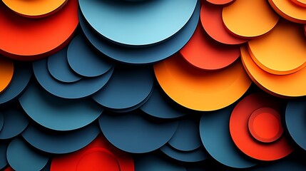 Overlapping colorful circles abstract modern design